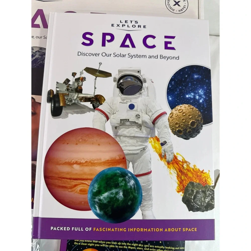 Let's Explore VR Headset Space STEM Kit Books Cube Model